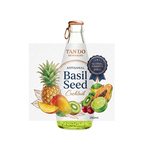 Fabricant de boissons aux graines de basilic du Vietnam |   Boisson aromatisée aux fruits 290ml Bouteille en verre - Product Image 1