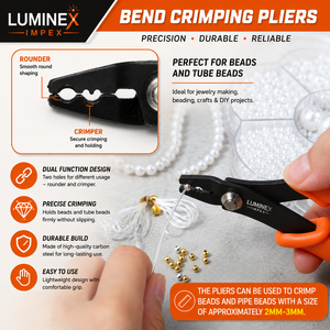 LUMINEX IMPEX LUB=113 <b>Long</b> <b>Nose</b> Stainless Steel Lightweight Smooth Work Jewelry Making Polishing Pliers for Bracelet Making DIY - Product Image 4