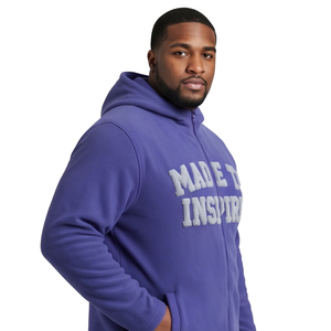 Plus Size Polar Fleece <b>Jacket</b> With <b>Letter</b> Embroidery Zipper Closure Polar Fleece <b>Jackets</b> <b>Men</b> Winter Warm Up Fleece <b>Jacket</b> <b>Men's</b> - Product Image 4