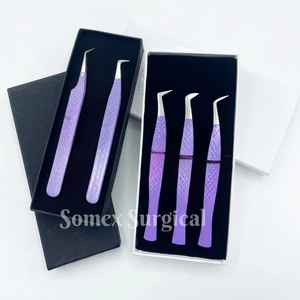 Pinzas de Alta Calidad con Punta de Fibra para Pestañas, de Acero Inoxidable y Almacenamiento en Múltiples Compartimentos, Pinzas para Injerto de Pestañas - Product Image 6