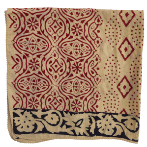 Boho Red Bandana Block Print Cotton Scarf Vintage <b>Style</b> <b>Head</b> Scarf Handmade Hair Bandana Festival Scarf Summer Scarf Women - Product Image 6