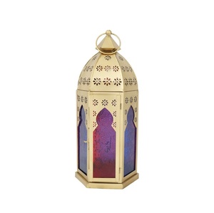 Lanterne à bougie en métal et verre finition antique, qualité supérieure pour la décoration de la maison, Pâques et Ramadan, lanterne suspendue ou à poser sur table - Product Image 5