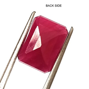 พลอยทับทิมแอฟริกันธรรมชาติ 7.25 กะรัต ทรงเหลี่ยมมรกต - Product Image 6