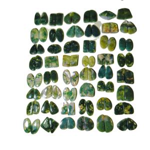 ต่างหูมอสอาเกตคู่ พลอยธรรมชาติสีเขียว มีคราบเกรด AA+ รับรองโดยบุคคลที่สาม เหมาะสำหรับทำเครื่องประดับสุดหรู ช่วยในการบำบัดรักษา - Product Image 5