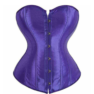 Corset classique noir personnalisé en cuir et toile, avec baleines en acier, gaine amincissante, débardeur sculptant, corsets non-tissés - Product Image 1