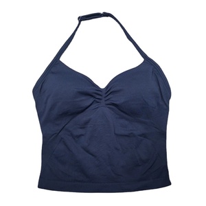 Nuevo Conjunto de Yoga Transpirable sin Costuras para Mujer, 2 Piezas, Top Halter Acolchado y Shorts de Gimnasio con Efecto Levanta Glúteos, Ropa Deportiva de Verano - Product Image 1