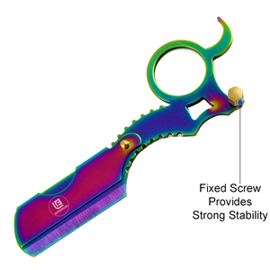 มีดโกนตัดผมระดับมืออาชีพ สแตนเลสคุณภาพสูง แบบวงแหวนสำหรับช่างตัดผม ใช้ได้ทั้งในร้านและส่วนตัว โกนได้อย่างเรียบเนียน - Product Image 5