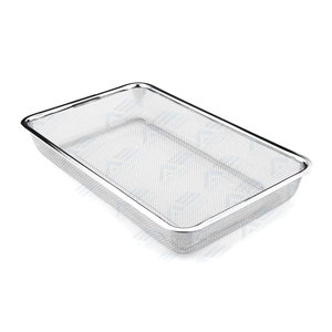 Durable Surgical Holloware Medic Instruments Holder Autoclavable Stainless Steel Manual Dental Sterilization Mesh Tray Rack - Product Image 1