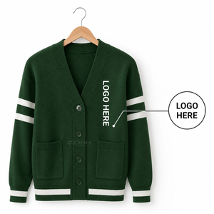 เสื้อคลุมคาร์ดิแกนอะคริลิค Cosh International สำหรับผู้หญิงไซส์พลัส ระบายอากาศได้ดี ความยาวปกติ ตกแต่งด้วยกระดุมแบบถัก - Product Image 1