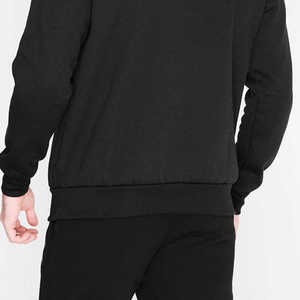 Suéter de Punto para Hombre, Cuello Redondo, Color Negro, Manga Larga, Corte Regular, Estilo Minimalista, para Otoño - Product Image 2