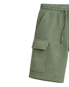 Shorts cargo vert olive pour homme, taille élastique avec cordon de serrage, style streetwear décontracté, multi-poches, shorts d'été, logo personnalisé, fabricant OEM - Product Image 3