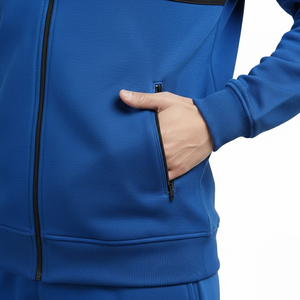Wholesale Price Custom Logo Blank Heavyweight Tracksuit Men <b>Distressed</b> Embroider Tracksuit Street Wear Sweatpants Hoodie Sets - Product Image 6