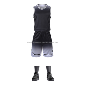 Prix de gros, uniforme de basket-ball personnalisé, nouveau design imprimé, respirant, 100% polyester, imprimé par transfert thermique, unisexe - Product Image 3