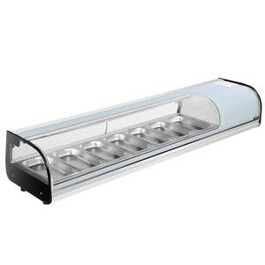 Équipement de réfrigération pour cuisine commerciale, vitrine à sushis avec éclairage LED de 2,5 pi3, contrôle numérique de la température, 7 bacs - Product Image 1