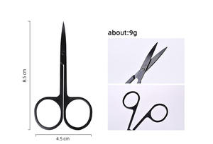 Small Stainless Steel Beauty Hair Scissors Eyelashes Nose Hair Eyebrow Trimming Eyelash <b>Extensions</b> Scissors ANAAIF - Product Image 6