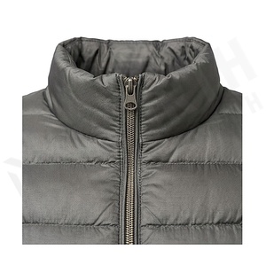 Hooded Quilted Waterproof <b>Bubble</b> Jacket Black Full Sleeve Winter Windproof Cotton Shell Knitted Fabric Polyester Filling Stand - Product Image 4