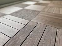 Planches de terrasse en WPC modernes, imperméables et carrées BESTOO, pour terrasse extérieure, jardin et parc