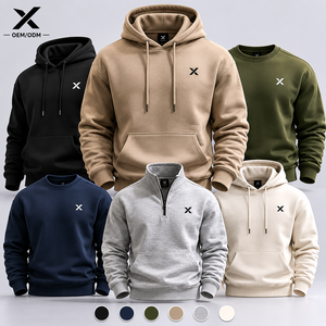 Sudaderas con Capucha para Hombre X Sports City, 100% Algodón, Felpa Francesa, Color Liso, Estilo Casual para Otoño, ODM OEM, Corte Regular - Product Image 1