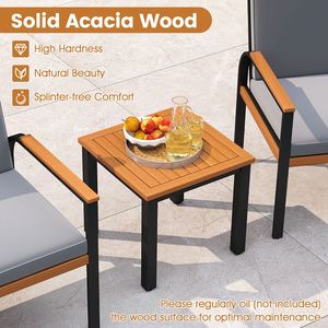 Set da Conversazione per Esterni in Alluminio Pressofuso a 3 Pezzi con Tavolino Impermeabile - Product Image 6