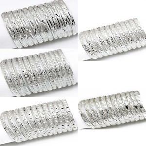 Juego de Brazaletes de Latón Chapados en Oro de 14K, 18K y 24K, Chapados en Plata, Chapados en Tres Tonos, Brazaletes Tradicionales, Brazaletes de Moda, Venta al Por Mayor - Product Image 3