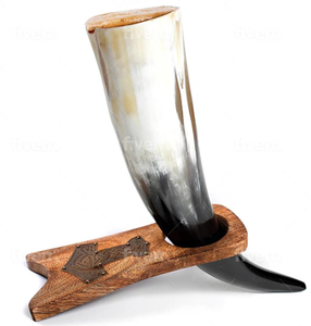 Corne à boire artisanale viking pour bière, hydromel, bière artisanale, vin – Cadeau idéal pour festival médiéval ou Renaissance - Product Image 2