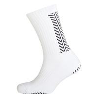 Chaussettes de football antidérapantes blanches, chaussettes de sport athlétiques avec semelle antidérapante, pour la course à pied, pour les jeunes