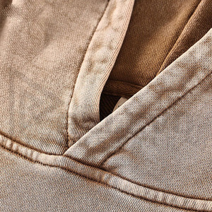 400gsm 100% Cotton Men's <b>Bleach</b> Wash Streetwear Hoodie Oversized Washed Pullover Hoodie Casual Fashion For Wholesale - Product Image 3