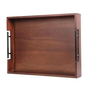 Vibrant Wooden Serving <b>Tray</b> Premium Rustic Style For Serving Fruits Snacks Drinks In Family <b>Dinner</b> Gatherings - Product Image 1