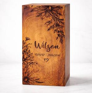 Personalized Wooden Cremation Urn Engraved Memorial Box Natural Wood <b>Ashes</b> Keepsake <b>Casket</b> <b>for</b> Adult Pet Baby - Product Image 2