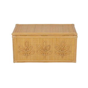 Caja de Almacenamiento de Ratán Hecha a Mano con Diseño Floral, Organizador Natural para Habitación Infantil y Decoración de Cuarto de Bebé - Product Image 3