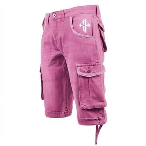 Pantalones Cortos de Mezclilla para Hombre, de Alta Calidad, con Estampado de Serigrafía, Estilo Jeans, de Pierna Ancha, Material Spandex/Poliéster - Product Image 2