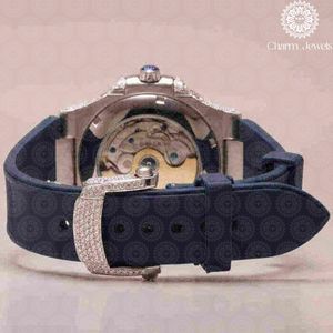 Montre mécanique de luxe Charm_Jewells en acier inoxydable avec boucle incrustée de diamants, bracelet en acier inoxydable, unisexe, analogique, 20 mm, 40 mm - Product Image 4