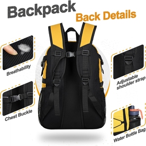 Sac à dos de sport unisexe imperméable avec grande capacité, caractéristiques durables et compartiment séparé pour chaussures, sac de football personnalisé - Product Image 6