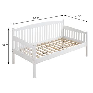 ผลิตภัณฑ์เตียงไม้ด้านหลังสีขาวเตียงเดย์เบด - Product Image 5