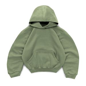 Sweat-shirt à capuche vert foncé pour homme, coupe classique, couleur unie, décontracté, en molleton français, avec poche, pour l'automne - Product Image 2