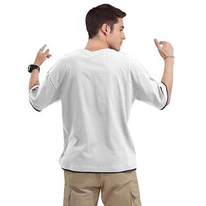 Boxy fit T Shirt 100% Cotton Casual Short Sleeve crewneck Oversized Plus Size Tees OEM Summer High Quality Men T Shirt - Product Image 5