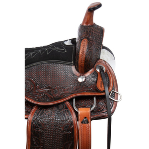 Couverture de selle de cheval western de haute qualité en cuir premium et coton, tailles et couleurs personnalisées, fabriquée au Pakistan, pour selle Visitor - Product Image 3