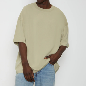 เสื้อยืดโอเวอร์ไซส์ผู้ชายไซส์ใหญ่ ผ้าฝ้าย 100% แขนสั้น คอกลม ระบายอากาศได้ดี เป็นมิตรกับสิ่งแวดล้อม รับผลิตตามแบบ ขายส่ง - Product Image 2