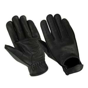 Gants de moto en cuir pour la course, été, écran tactile, doigts entiers, unisexe, bonne qualité, protection UV - Product Image 1