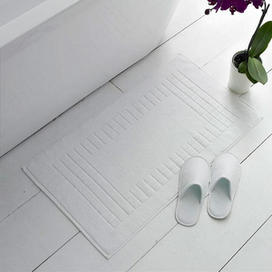 Tapis de bain moderne, écologique, couleur unie, imperméable, antidérapant, épais, 100% coton, 50x70cm, lavable en machine, antidérapant, en caoutchouc - Product Image 6