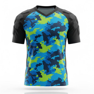 Nuevo Estilo, Venta al Por Mayor, Logotipo Personalizado, Talla Grande, Jersey de Portero de Manga Corta 100% Poliéster, Transpirable y Duradero - Product Image 1