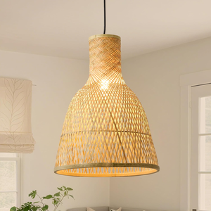 Handmade Eco-friendly Stylish Bamboo <b>Kitchen</b> Pendant Light Cover Hanging Replacement <b>Lampshade</b> For Home Hotel Restaurant - Product Image 2