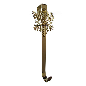 Top Creative Design Christmas Wreath Hanger for Snowflake Ornament Party Cafe Gold Finished Hanging <b>Hooks</b> - Product Image 1