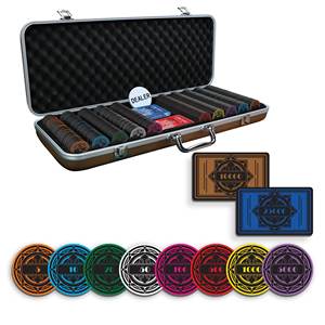 Juego de Fichas de Póker Yantra de 300/500 Piezas con 10/20 Placas, Fichas de Cerámica de 40/45/50 mm, Peso de 10/14/17 g - Product Image 1