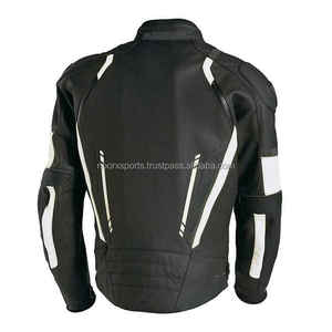 Chaqueta de cuero de carreras de motociclismo de alta calidad protectora profesional hecha a medida para hombre logotipo y diseño personalizados - Product Image 4