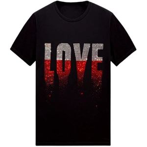 Camiseta de Algodón con Pedrería Lavada, Estilo Urbano Holgado, Manga Corta, para Uso Diario, Venta al por Mayor, OEM - Product Image 1