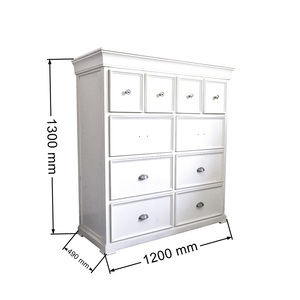 <b>Tallboy</b> 10-Drawer Radiata/MDF European Design Wardrobe-10-Shelf Tall Freestanding Storage Cabinet Durable Modern Clothes Storage - Product Image 2