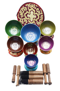 Juego Profesional de Cuencos Tibetanos de 7 Chakras con Frecuencias Afinadas para Reiki, Equilibrio de Chakras y Baños de Sonido, Disponible al por Mayor a Precio Económico - Product Image 6