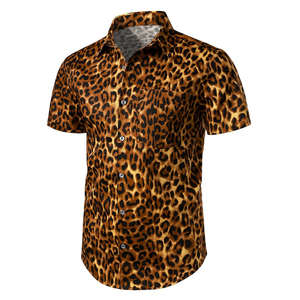 Conjunto de Verano de 2 Piezas Personalizado por Sublimación para Hombre, Camiseta Transpirable de Manga Corta con Estampado de Guepardo Personalizado por Sublimación - Product Image 2