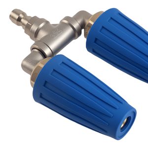 Idropulitrice Dual Turbo 4000 PSI con design a doppia testa in acciaio inox 304, nuova, con ugello a ventaglio piatto in ottone per uso agricolo - Product Image 4